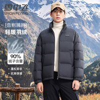 雪中飞 羽绒服男短款立领秋冬90绒休闲保暖高蓬松户外运动羽绒服