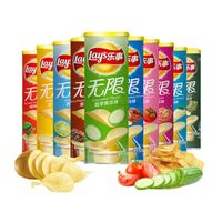 乐事 无限薯片经典原味罐装黄瓜烧烤休闲小吃零食追剧40/104g