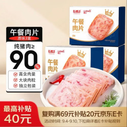 源之香 午餐肉300g*3盒 即食香肠 90%纯猪肉火腿肠儿童早餐零食独立包装