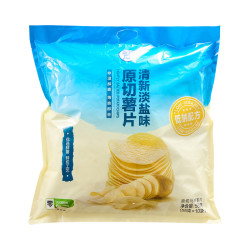 盒马 原切薯片 清新淡盐味 550g (55g*10小包）