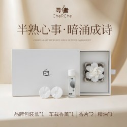 寻绪白瓷花车载香薰