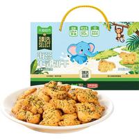 好吃点 海苔牛乳味 动物造型饼干 600g