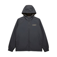 BURBERRY 自营Burberry/博柏丽 男士米色拼色聚酯纤维格纹印花连帽夹克