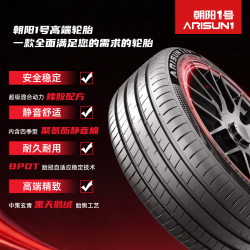 朝阳轮胎 朝阳1号 静音棉轮胎/新能源轮胎 255/40R20 101Y 适配Model Y/奥迪A6L