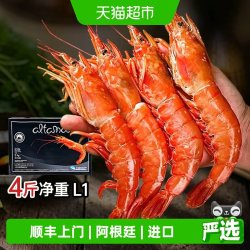 首鲜道 阿根廷红虾l1大红虾进口特超大新鲜冷冻非刺身红虾海鲜水产船冻虾