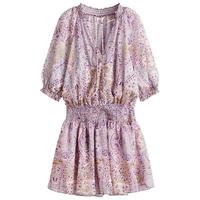 H&M 灯笼袖佩斯利花纹连衣裙