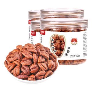比比妙 山核桃仁 100g*4罐 坚果炒货