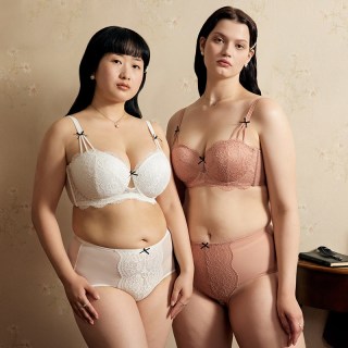 EMMA ROSE EMMAROSE春夏薄款性感透气中腰三角裤胖mm200斤蕾丝收腹大码内裤