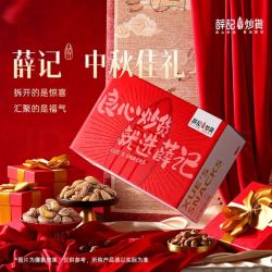 薛记炒货 薛记好礼年货中秋礼盒1393g/9零食大礼包