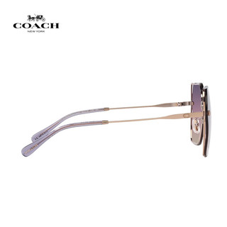 COACH HC7150D 方形大框渐变 玫瑰金三色渐变60mm 太阳镜