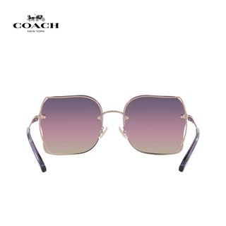 COACH HC7150D 方形大框渐变 玫瑰金三色渐变60mm 太阳镜