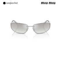 MIU MIU 0MU A50S 银色镜框透明银色镜片 太阳镜