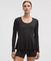lululemon 露露乐蒙 轻盈飘逸下摆长袖运动T恤