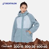 迪卡侬 羊羔绒连帽加厚外套