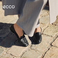 ecco 26秋季新款方头平底一脚蹬轻奢舒适都市乐福鞋 舞悦234383