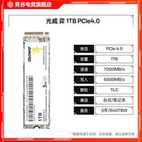 移动端：技嘉 光威 奕 神策 1TB NVMe固态硬盘 M.2笔记本 PCIe4.0 PS5台式机SSD