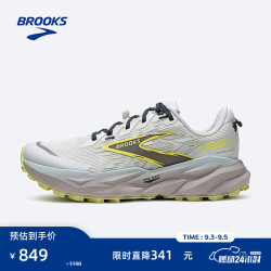 BROOKS CASCADIA 山岩19 跑鞋男女款越野运动跑步鞋 女款 椰奶色/雾青蓝/乌木色 39