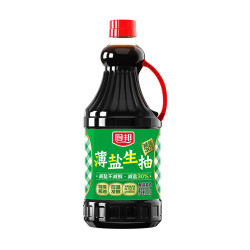 厨邦 酱油  薄盐生抽 酱油1.5kg 酿造酱油 减盐30%