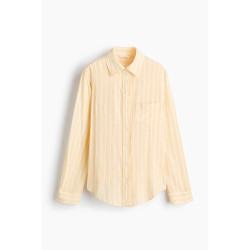 H&M HM女装衬衫2026秋季新款高质感户外出游通勤亚麻混纺衬衫1213682