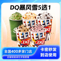 DQ暴风雪28元面值代金券 DQ暴风雪冰淇淋5选1