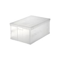 MUJI PP搬运式储物箱 折叠式 透明 40-49L 收纳箱