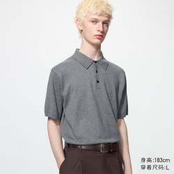 可机洗针织polo衫/短袖优衣库男装女装481725