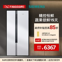 西门子 BCD-637W(KA99V1220C) 恒温双循环 637L 白色 对开门冰箱