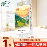 清风 棉柔亲肤悬挂抽纸 4层 250抽*1提