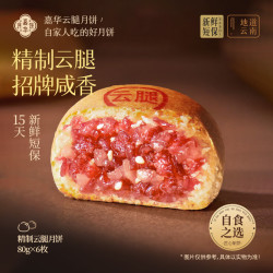 嘉华食品 嘉华中秋月饼精制云腿月饼6枚自食装云南特产15天短保
