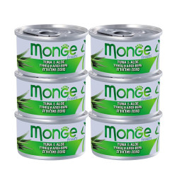 monge 梦吉（MONGE）热带水果猫罐头 果冻系列进口 热带水果 幼猫 鸡肉+芦荟80g*6罐