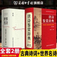 唐诗鉴赏辞典+世界名诗鉴赏大词典精装版 初中生高中生小学语文