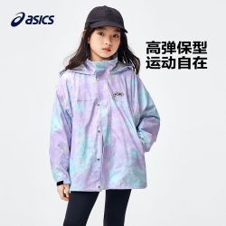 亚瑟士 童装新款春季新款女童三防外套魔术贴中长款梭织便服