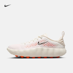 NIKE 女子赛前运动鞋夏季透气缓震针织抓地NIKE MIND 002 HQ4310 100帆白/金属铬色/粉白/橙红/黑 37.5
