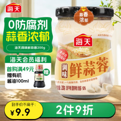 海天 调味鲜蒜蓉200g 火锅油碟 海鲜大咖 凉拌佐餐