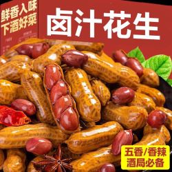森林小将 五香花生水煮花生卤汁卤味花生4斤夜市啤酒伴侣下酒菜