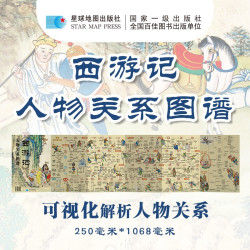 《西游记》人物关系图谱 787*109名著思维导图 纸质版 星球地图出版社