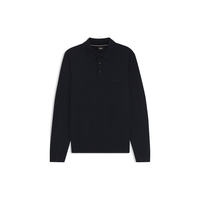 BOSS 100%美利奴羊毛 Polo领毛衣 深蓝色 2XL