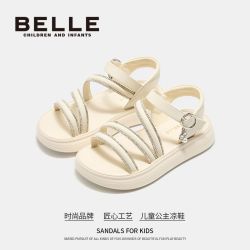 百丽 童鞋女童凉鞋儿童轻便时尚洋气宝宝防滑小童鞋子小女孩公主鞋