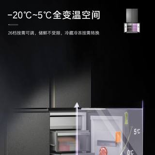 卡萨帝 BCD-602WGCFDAGGWU1 MS氮氧智控保鲜 631L 冰箱