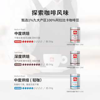 illy意利 阿拉比卡咖啡豆 中烘经典拼配 250g