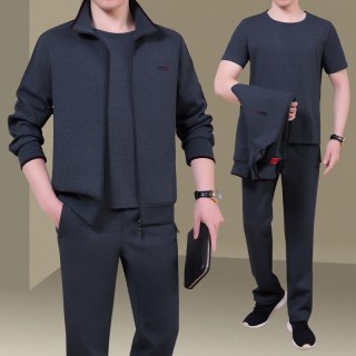 宝曼鲨 春秋休闲运动套装 男款 三件套