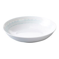 陶园梦 釉上彩蕾丝边骨瓷 7.5寸饭盘 单个