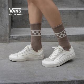 VANS 官方 Style 136 VR3 SF侧边条纹男鞋女鞋白色板鞋