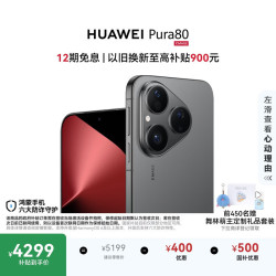 华为 Pura 80 5G手机 12GB+512GB 丝绒黑