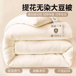 洁丽雅 无染原棉大豆纤维被子冬被冬季单人保暖棉被