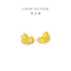 周大福 鸳鸯寓意情深意笃足金黄金工艺金币金章EOR1839新品礼物