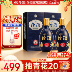 汾酒 匠心 清香型白酒 送礼 宴请聚会白酒 中秋礼品 53度 500mL 2瓶 匠心16 双瓶装 汾16