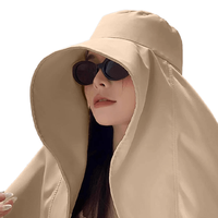 Fiton Ton 防晒帽女夏大披肩护颈一体遮阳帽