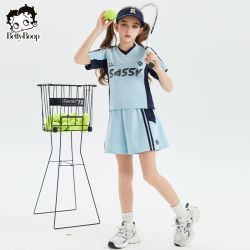 贝蒂 童装女童夏季户外运动T恤短袖短裤套装2025年儿童大童两件套