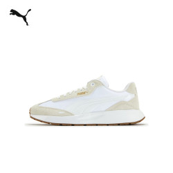 PUMA 复古跑鞋透气T头休闲鞋男女同款秋季RUNTAMED 404412 白-白色-金色-03 42